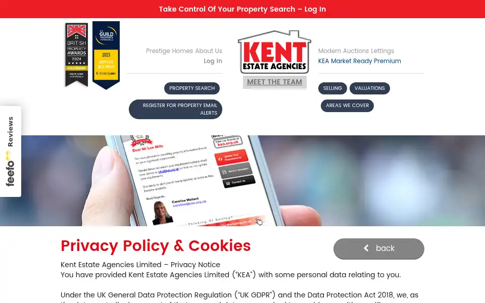 Screenshot of kent-estate-agencies.co.uk