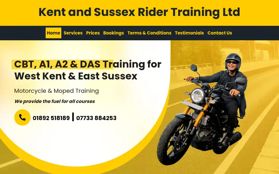 Screenshot of kentandsussexridertraining.com