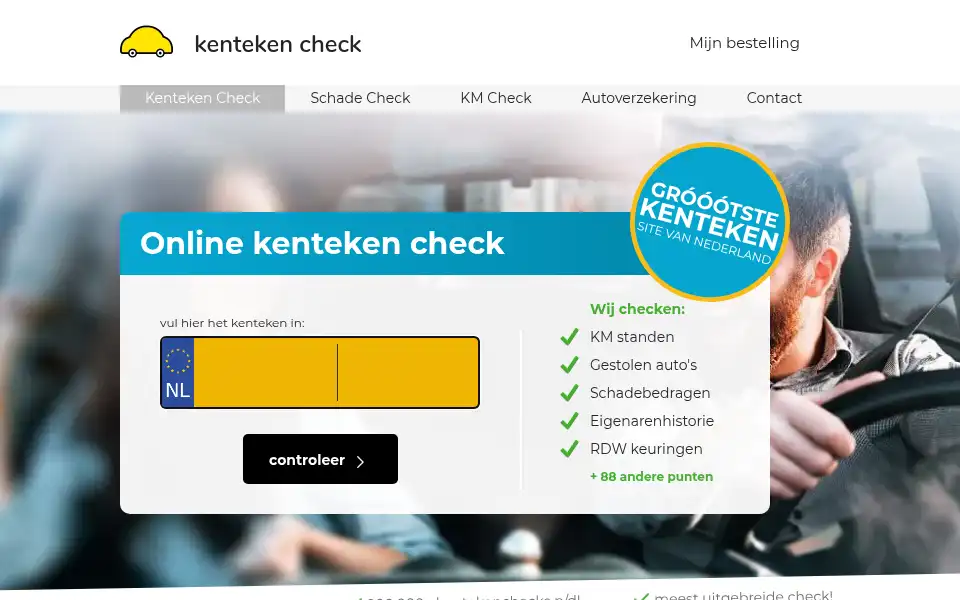 Screenshot of kentekencheck.nl