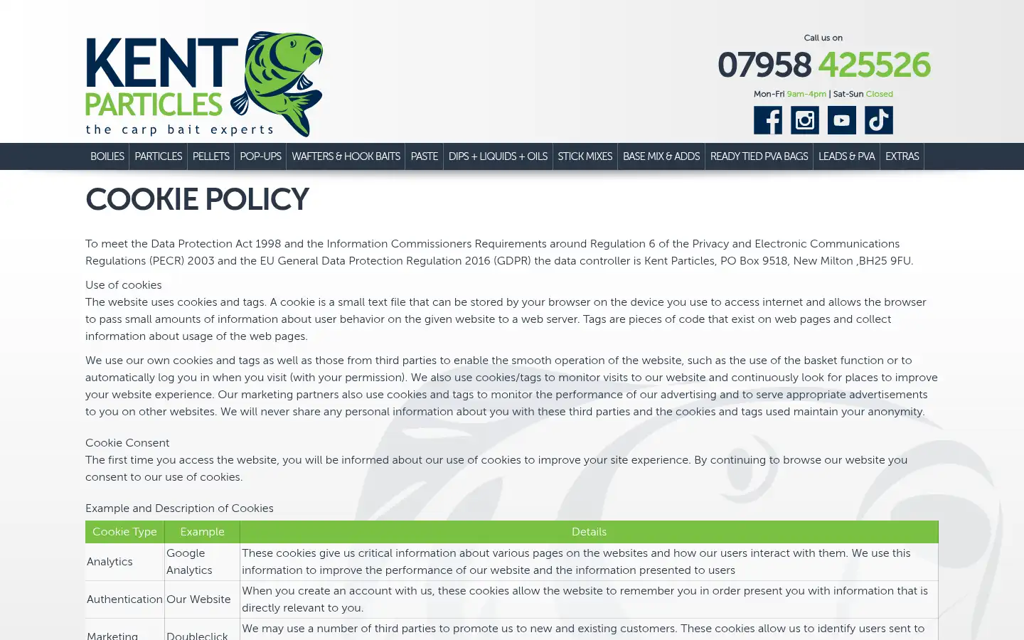 Screenshot of kentparticles.co.uk