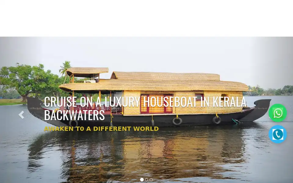 Screenshot of keralahouseboat.in