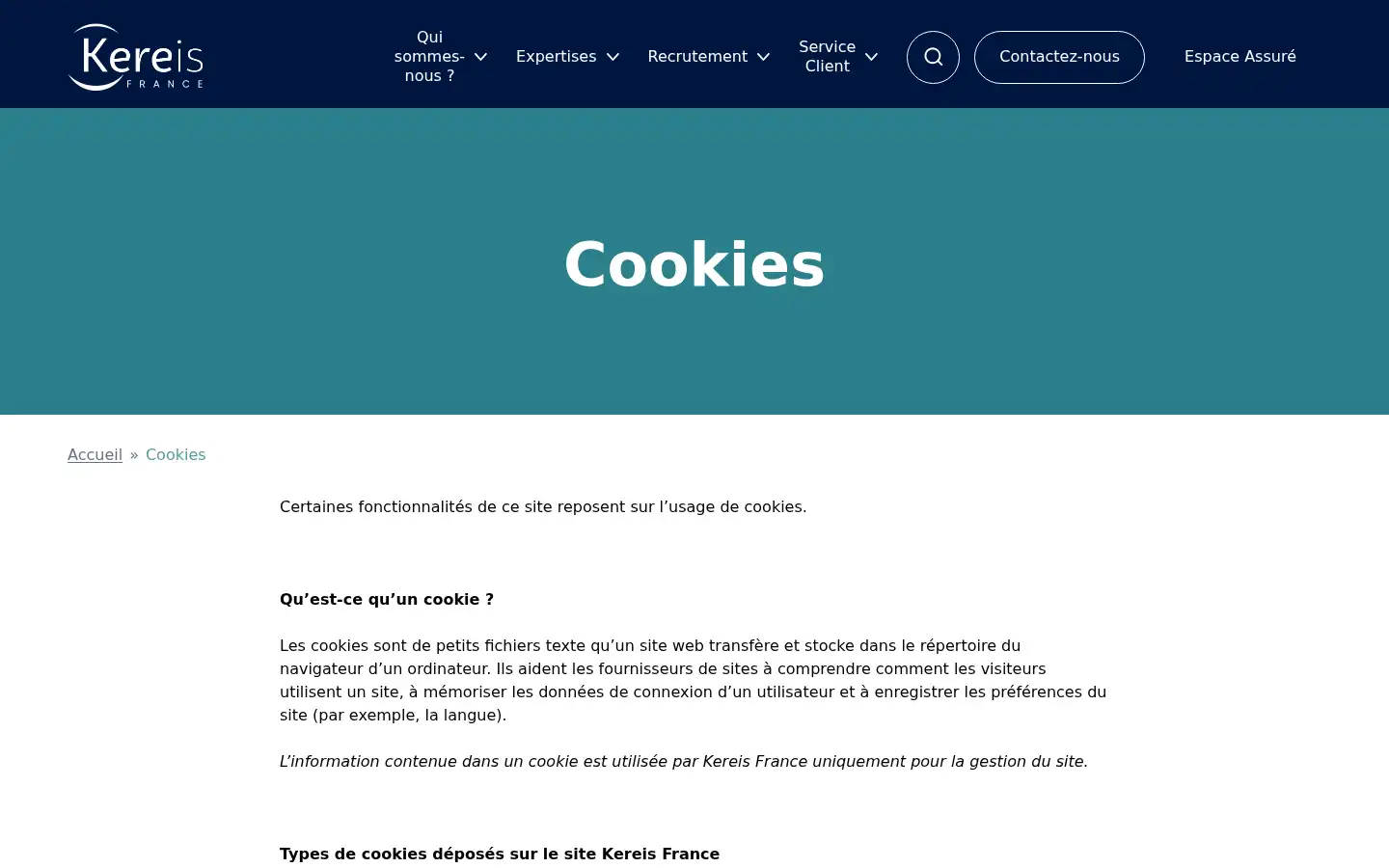 Screenshot of kereisfrance.com