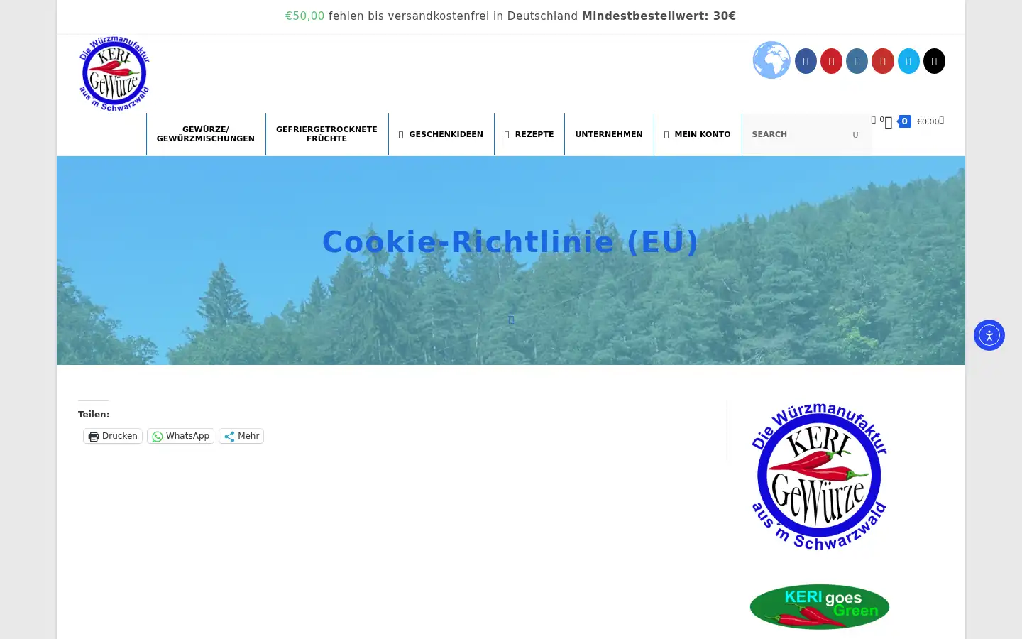 Screenshot of keri-gewuerze.de