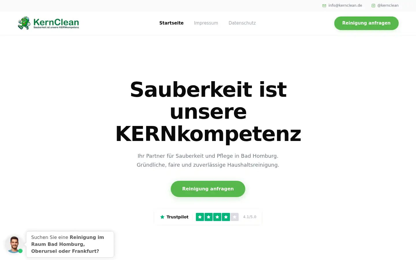 Screenshot of kernclean.de