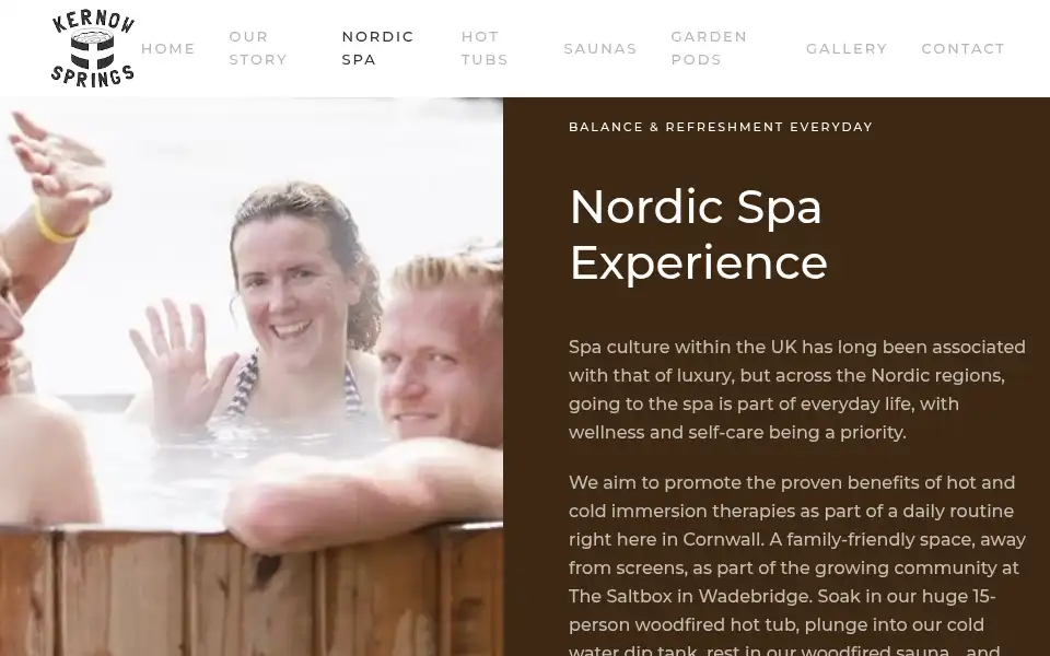 Screenshot of kernowsprings.co.uk