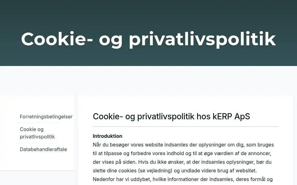 Screenshot of kerp.dk