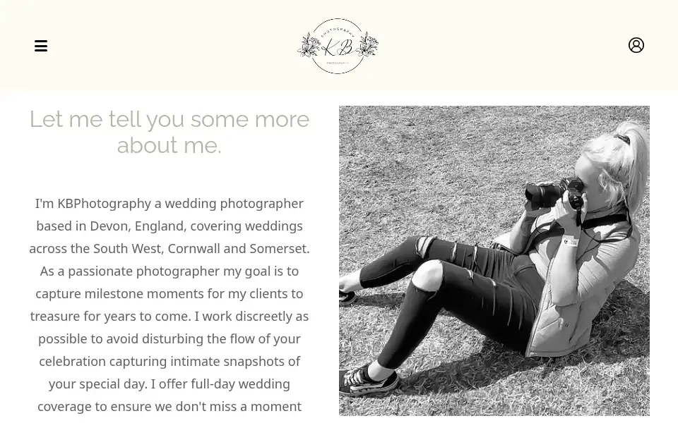 Screenshot of kerriboughphotography.co.uk