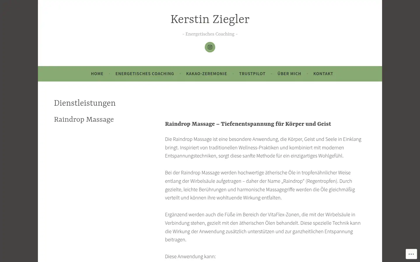 Screenshot of kerstinziegler.com