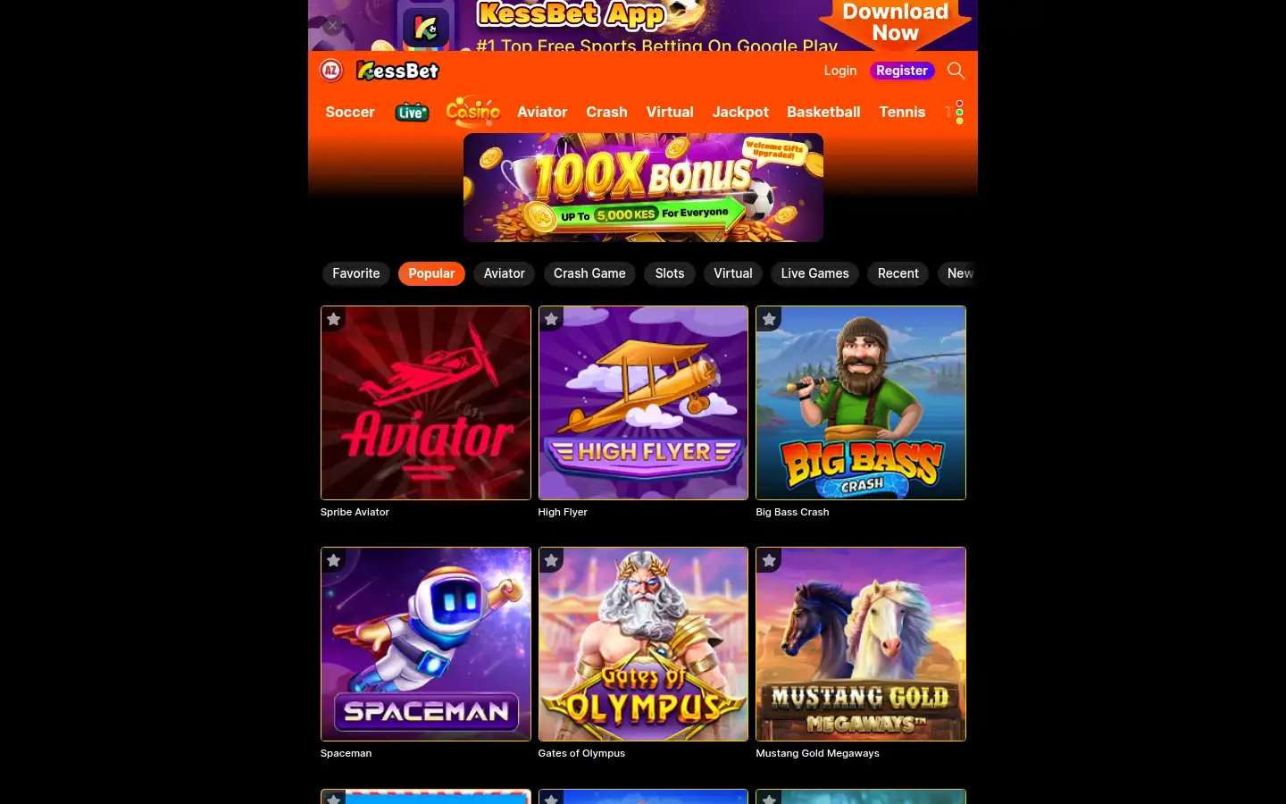 Screenshot of kessbet.ke
