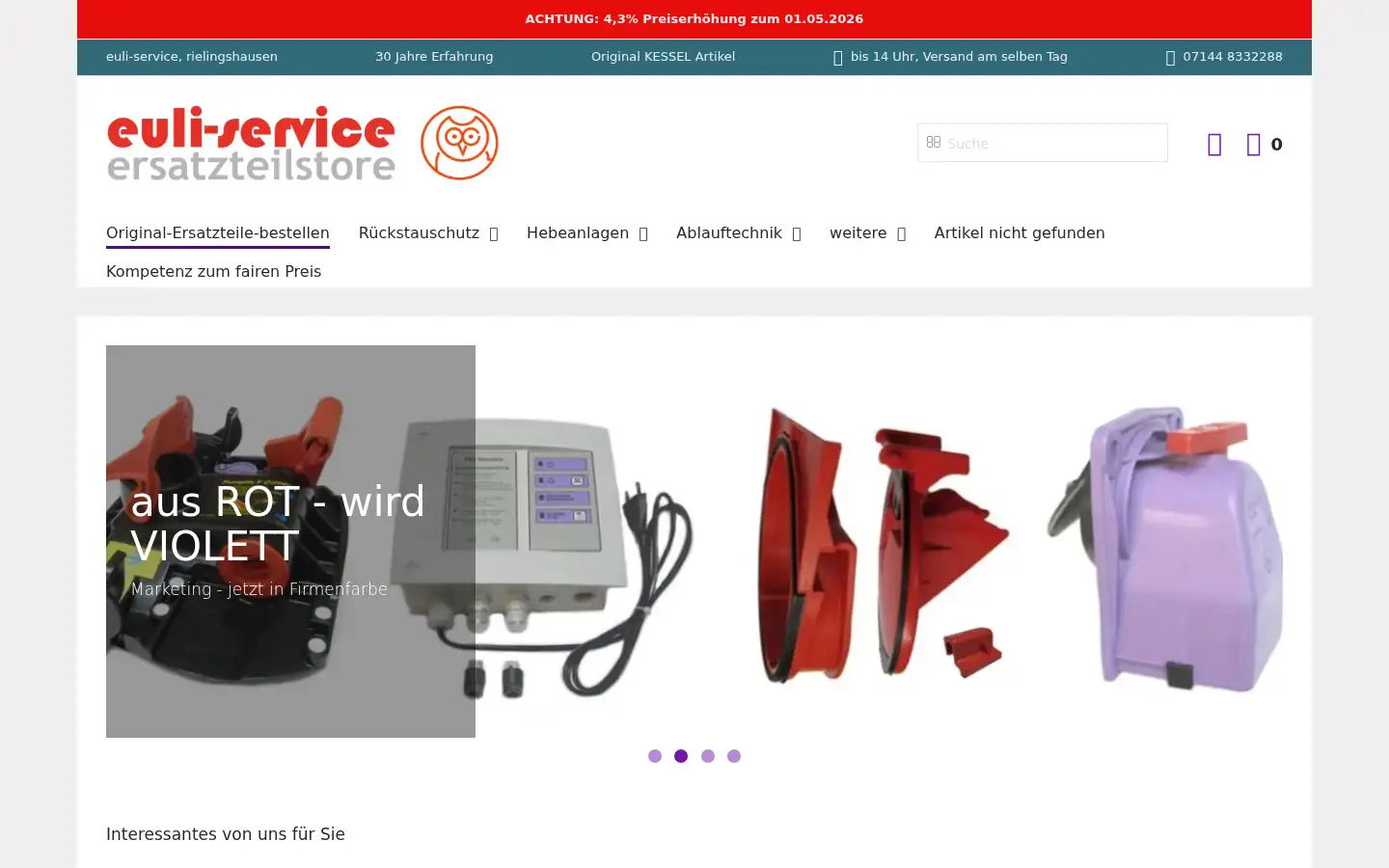 Screenshot of kessel.store