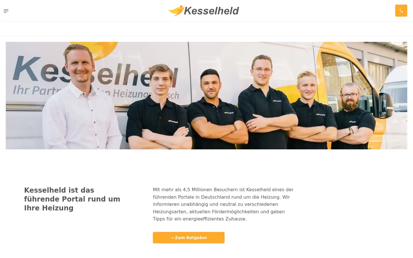 Screenshot of kesselheld.de