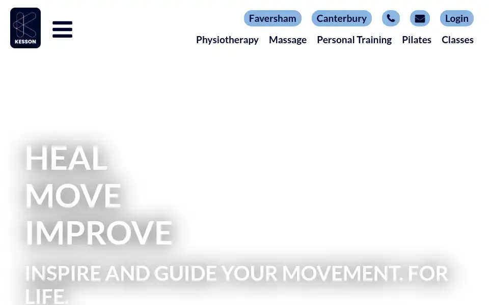 Screenshot of kessonphysio.co.uk