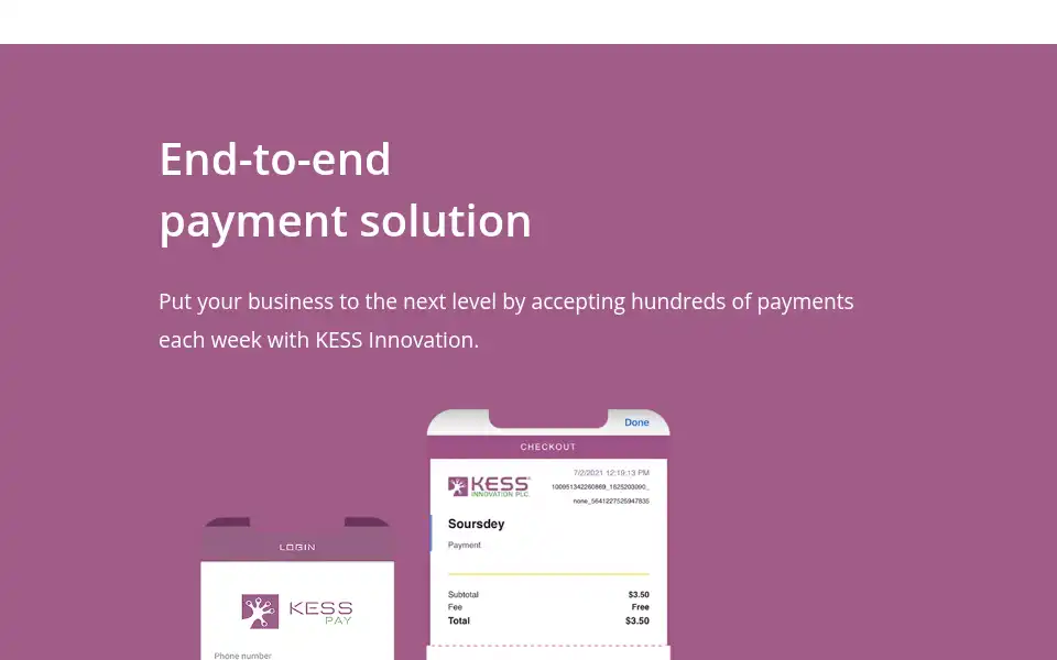 Screenshot of kesspay.io
