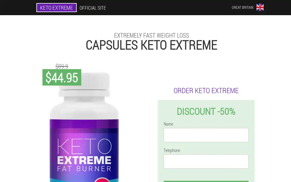 Screenshot of keto-extreme.com