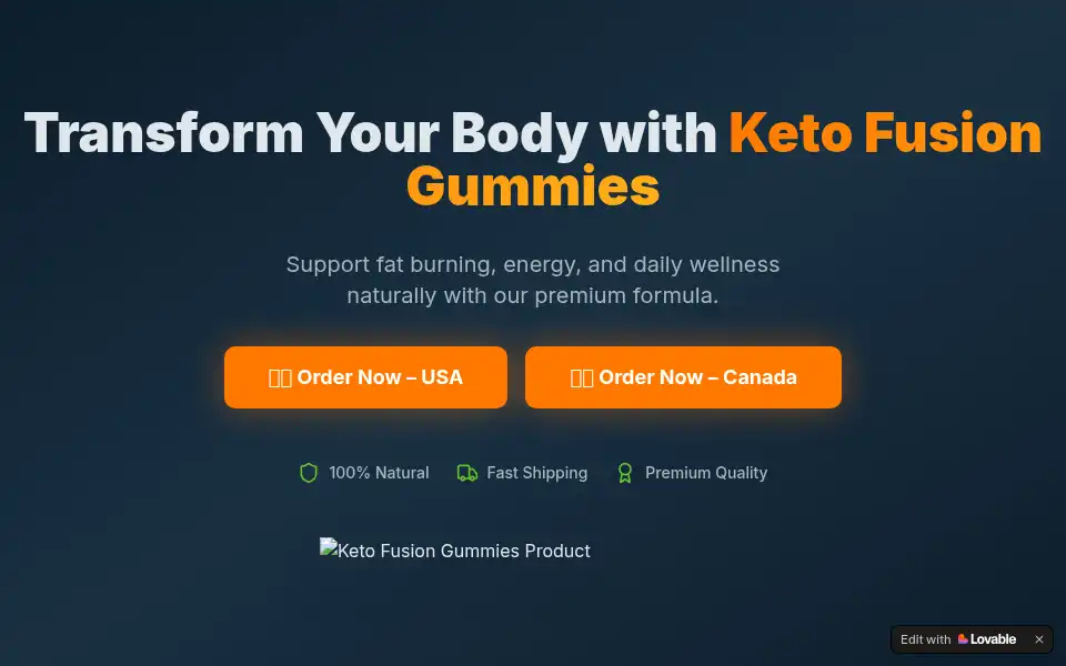 Screenshot of keto-fusion-gummies-official-review.lovable.app