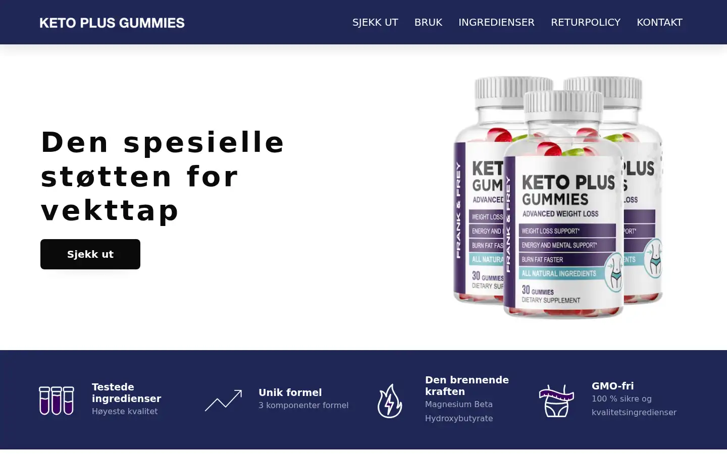 Screenshot of keto-plus-gummies.com