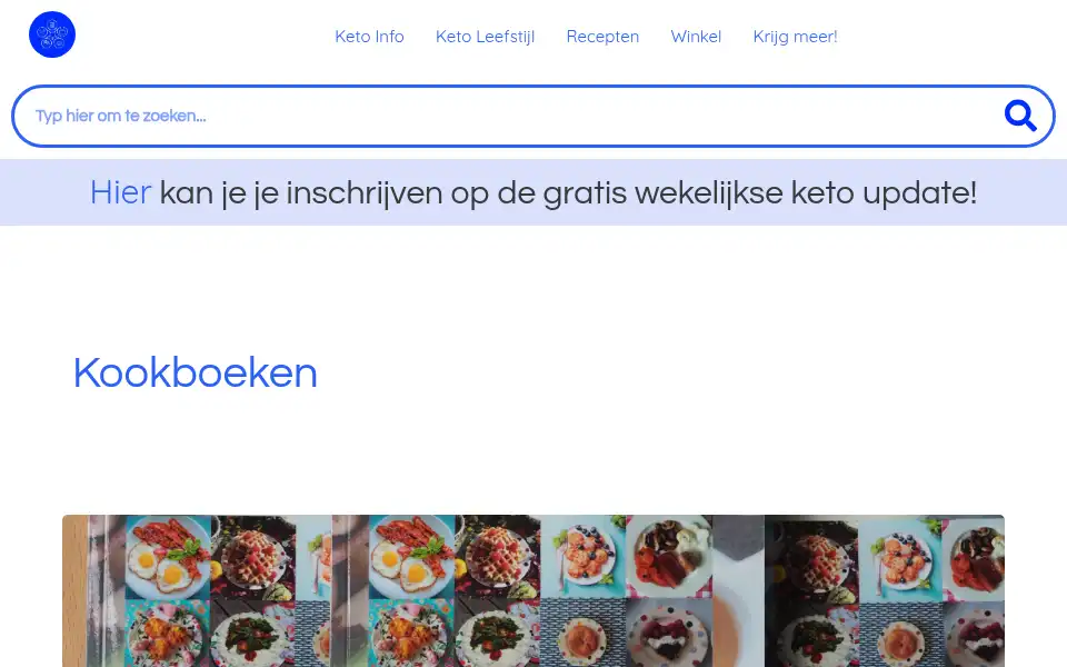 Screenshot of keto-recepten.nl