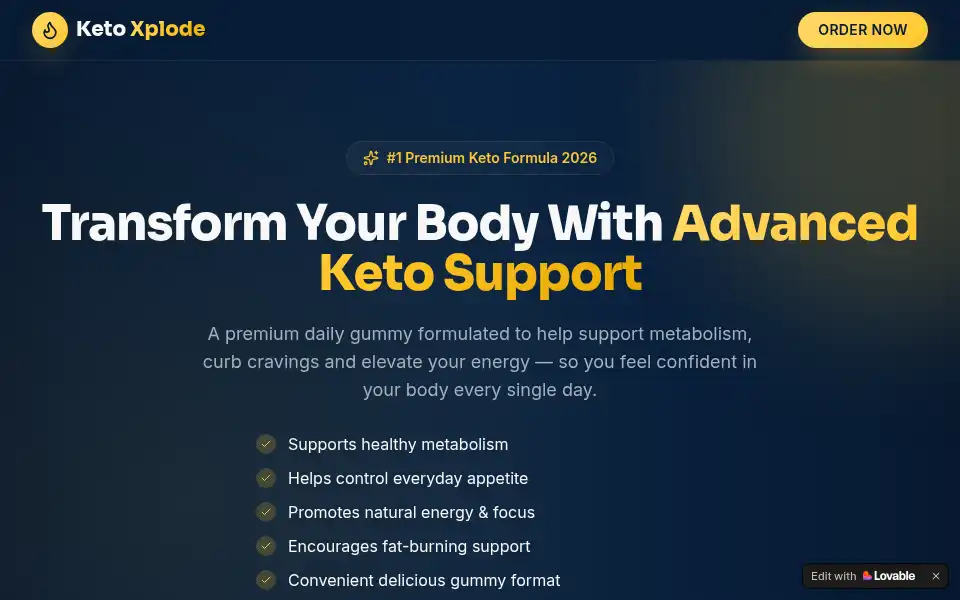 Screenshot of keto-xplode-gummies.lovable.app