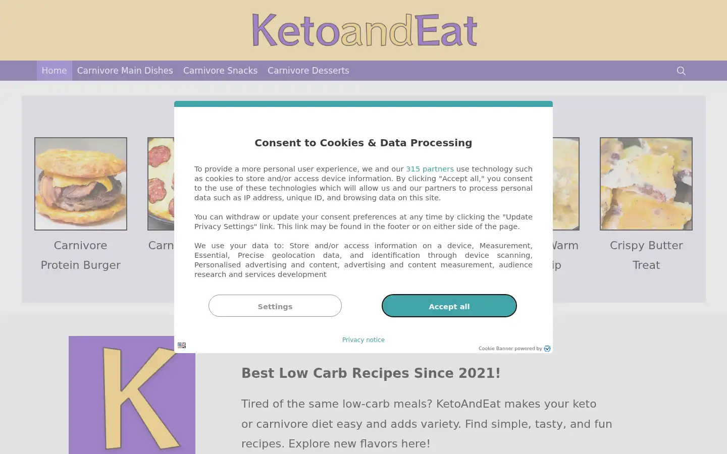 Screenshot of ketoandeat.com