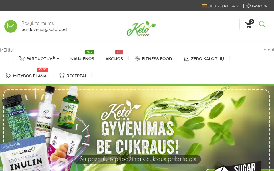 Screenshot of ketofood.lt