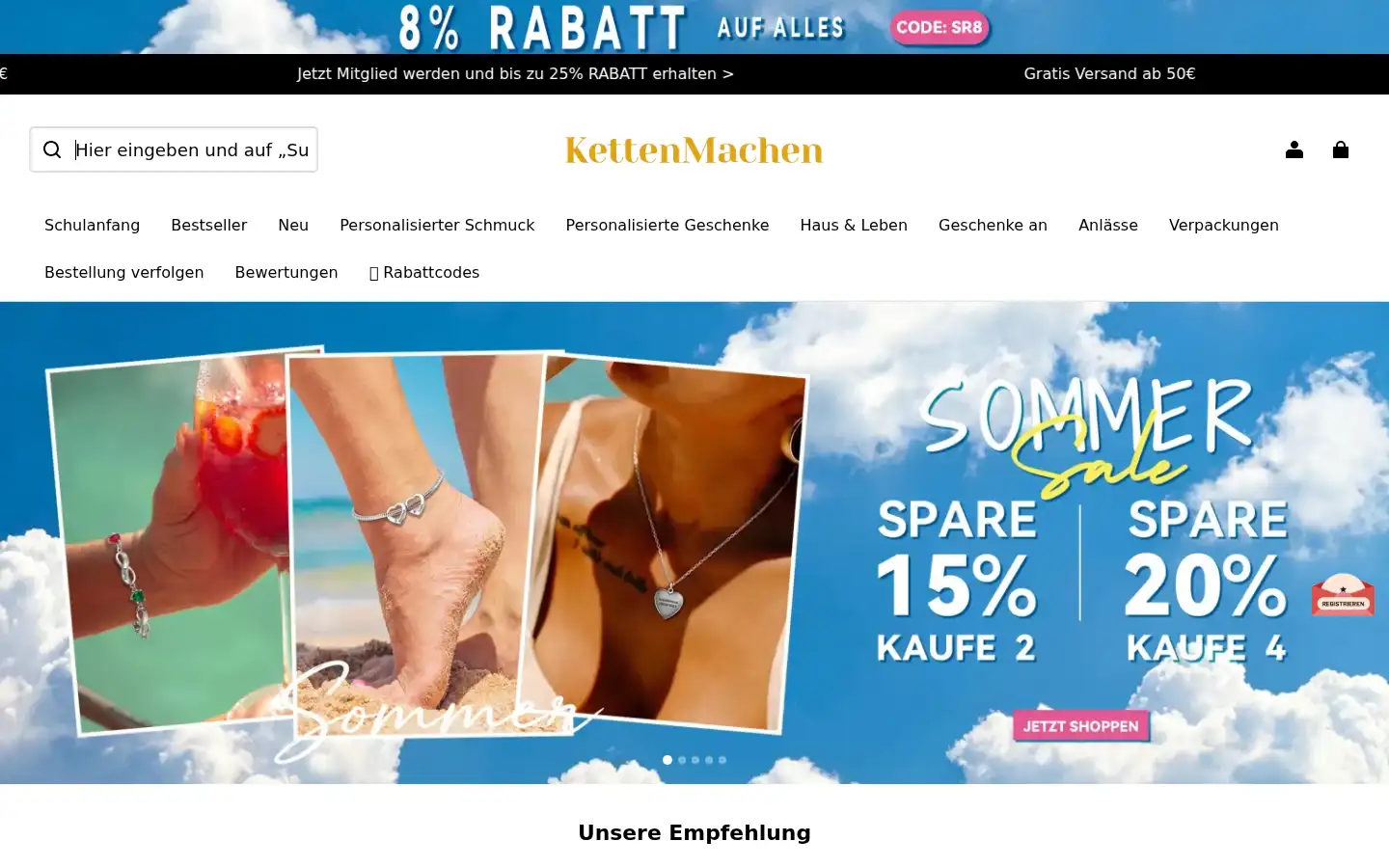 Screenshot of kettenmachen.com