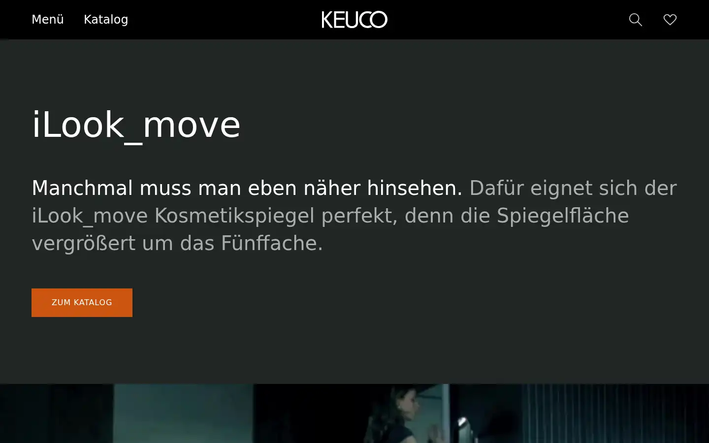 Screenshot of keuco.de