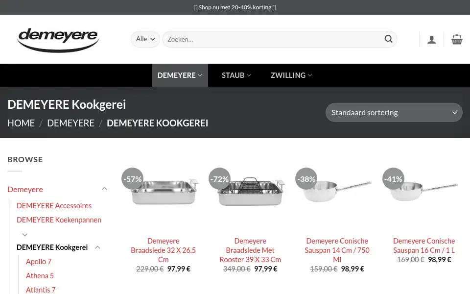 Screenshot of keukenessentieel.com