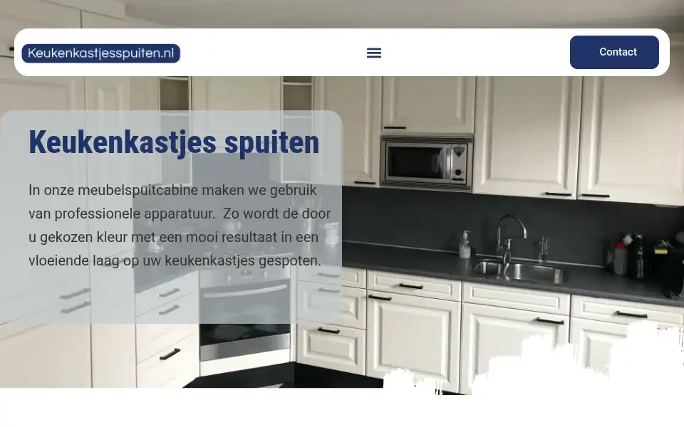 Screenshot of keukenkastjesspuiten.nl