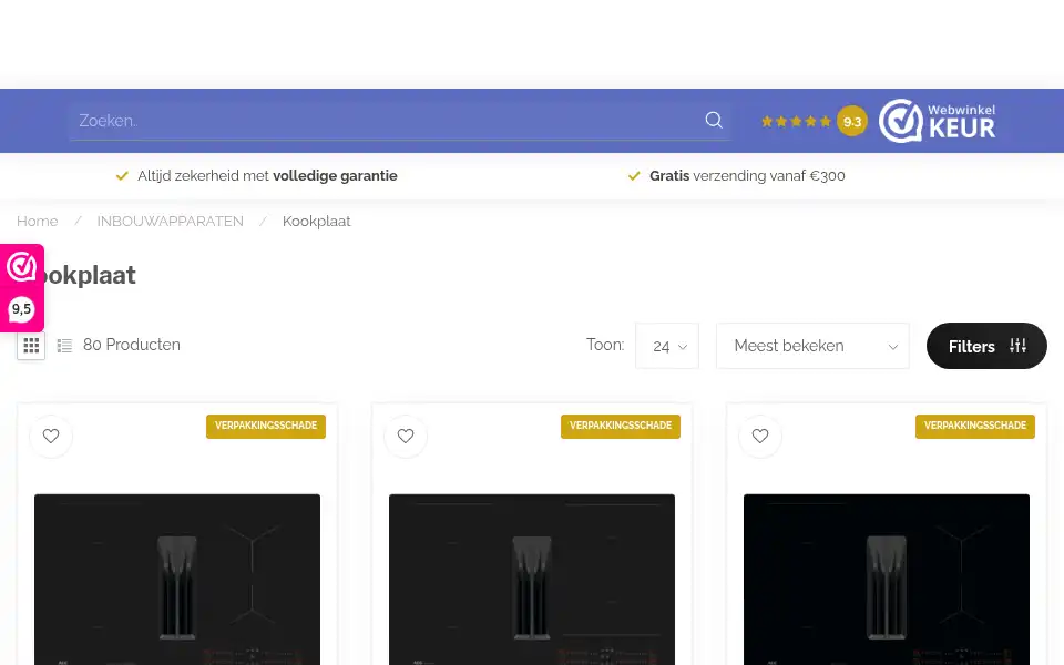 Screenshot of keukenwinkelinvinkel.nl