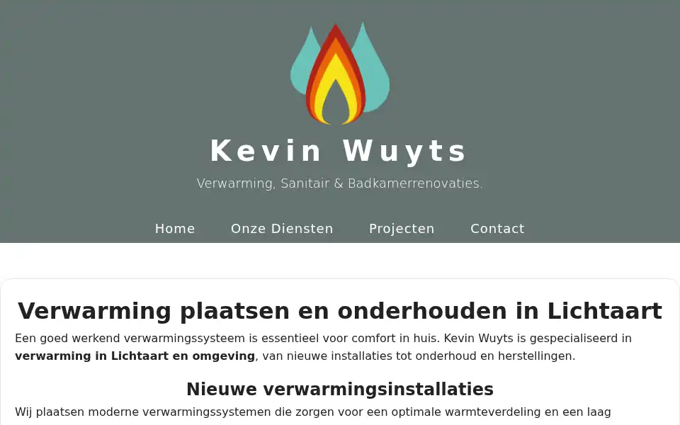 Screenshot of kevinw.be
