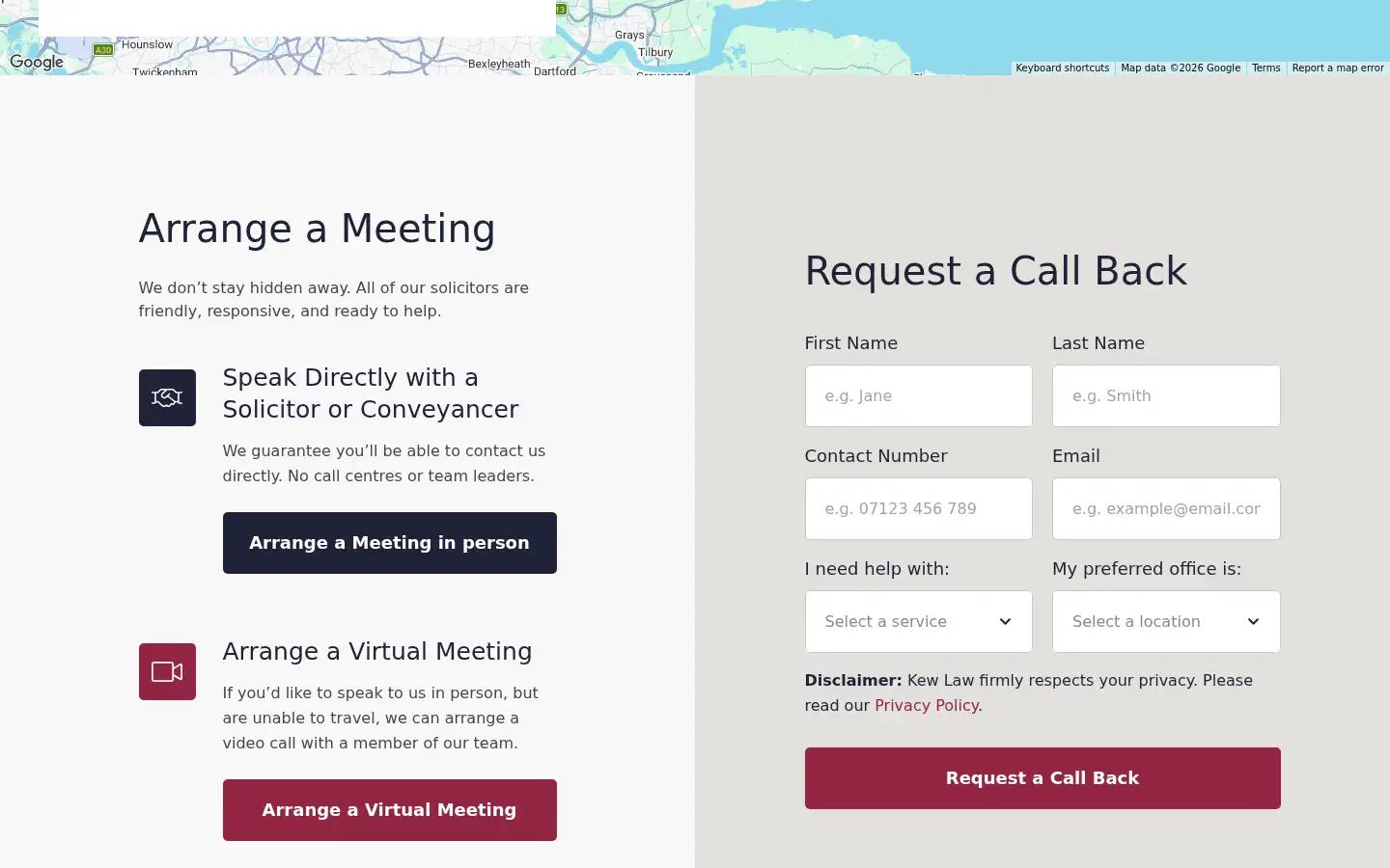 Screenshot of kewlaw.co.uk