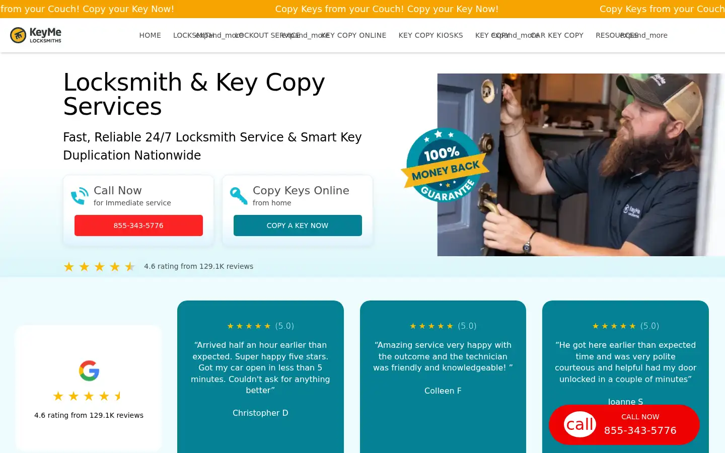 Screenshot of key.me
