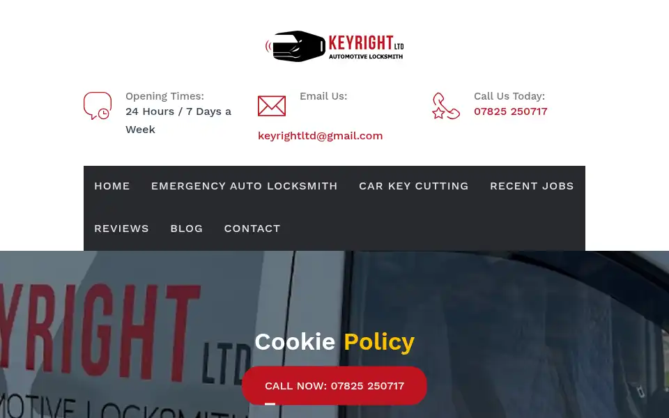 Screenshot of key-right.co.uk