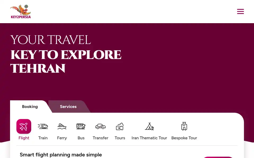 Screenshot of key2persia.com