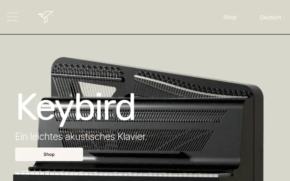 Screenshot of keybird-instruments.com