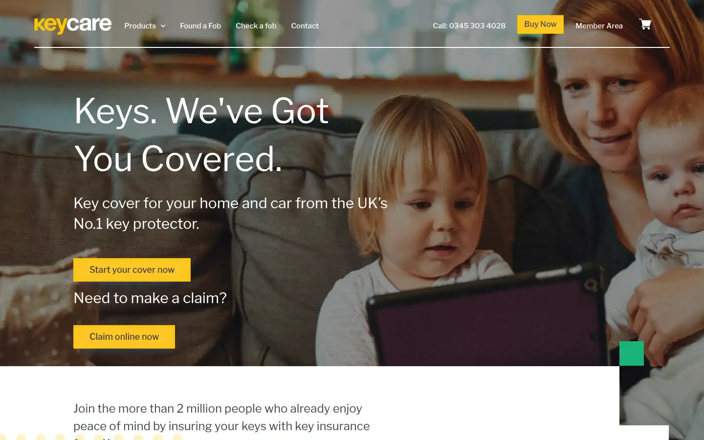 Screenshot of keycare.co.uk