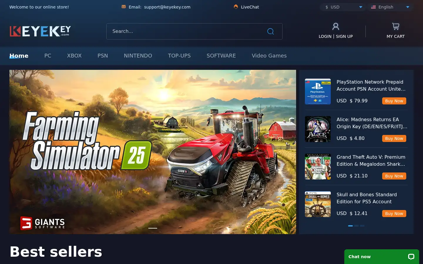 Screenshot of keyekey.com