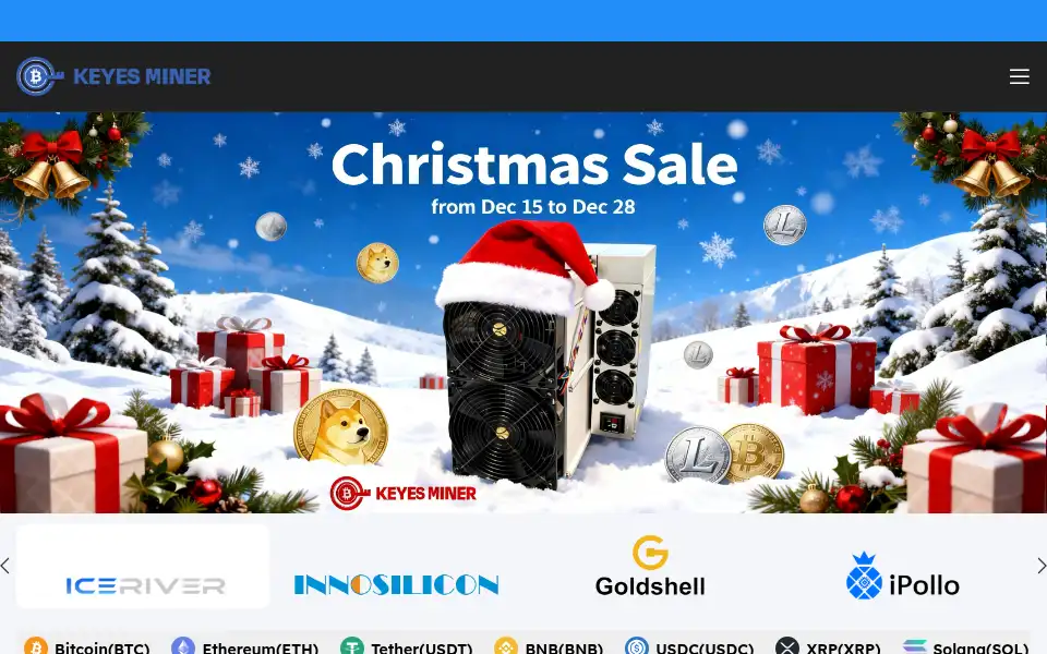 Screenshot of keyesminers.com