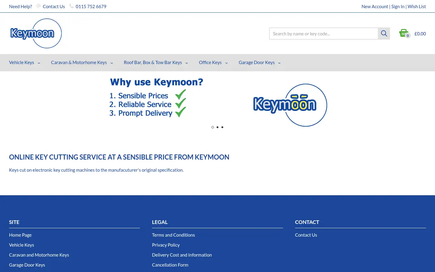 Screenshot of keymoon.uk