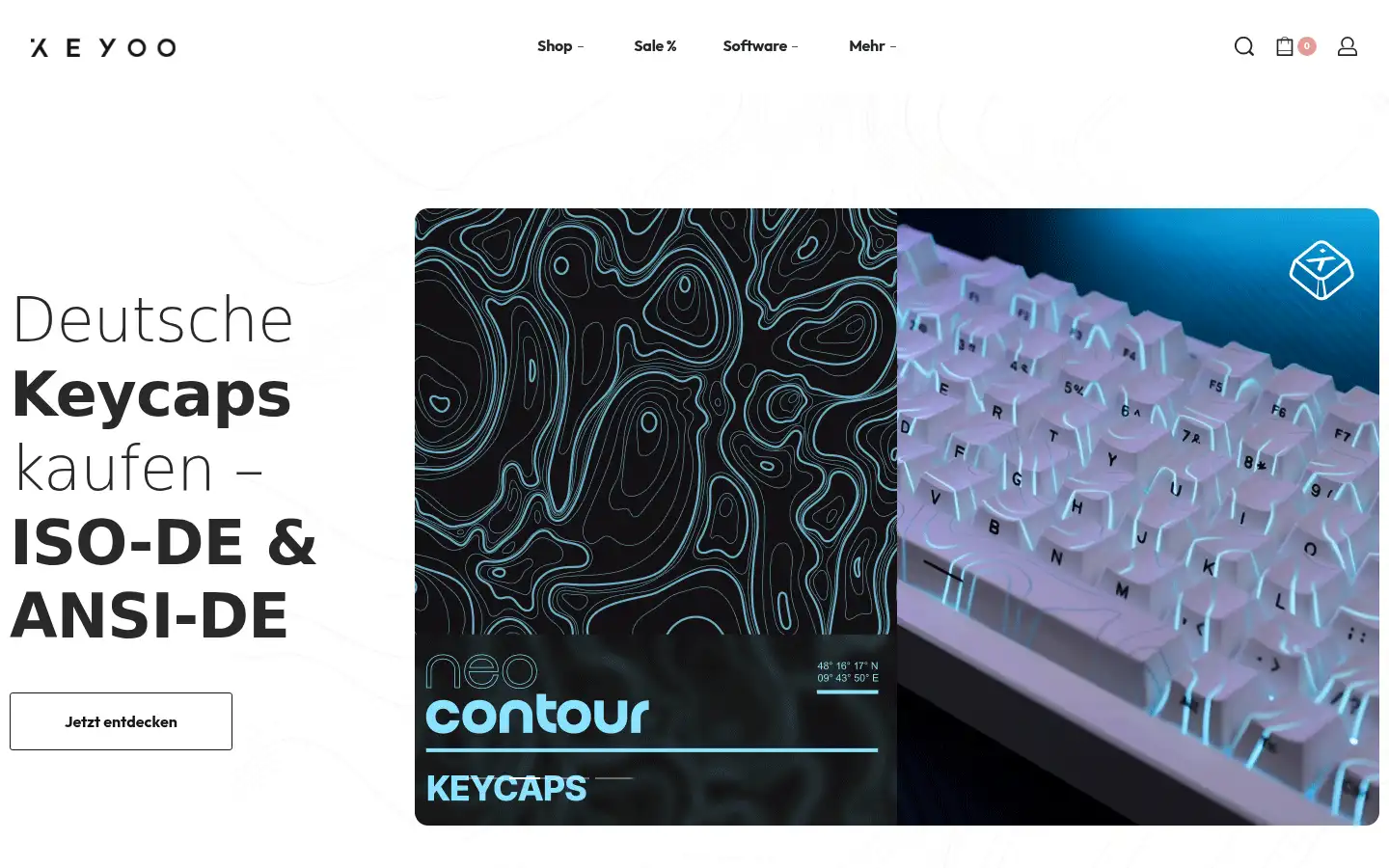 Screenshot of keyoo-keyboards.de