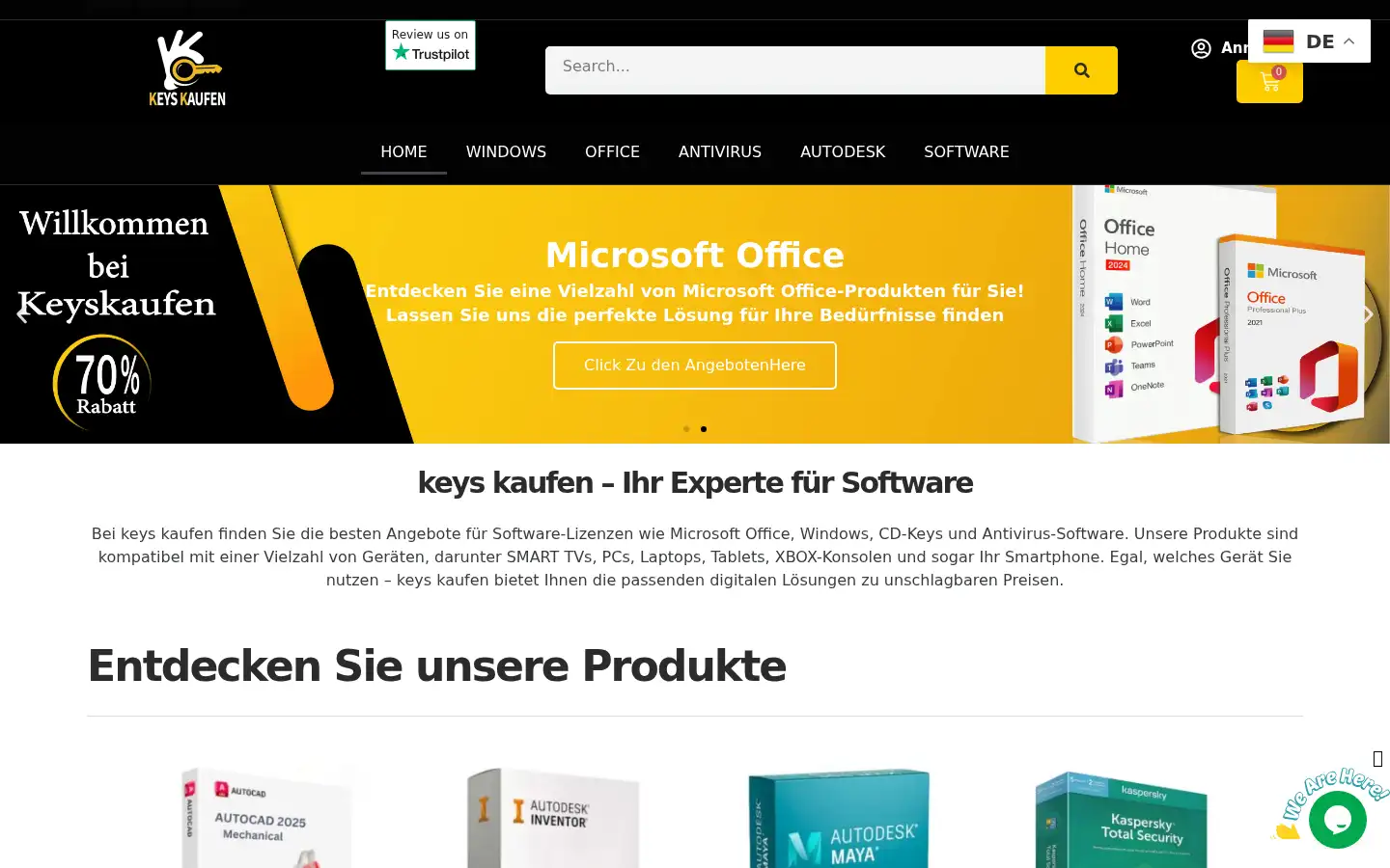 Screenshot of keyskaufen.com