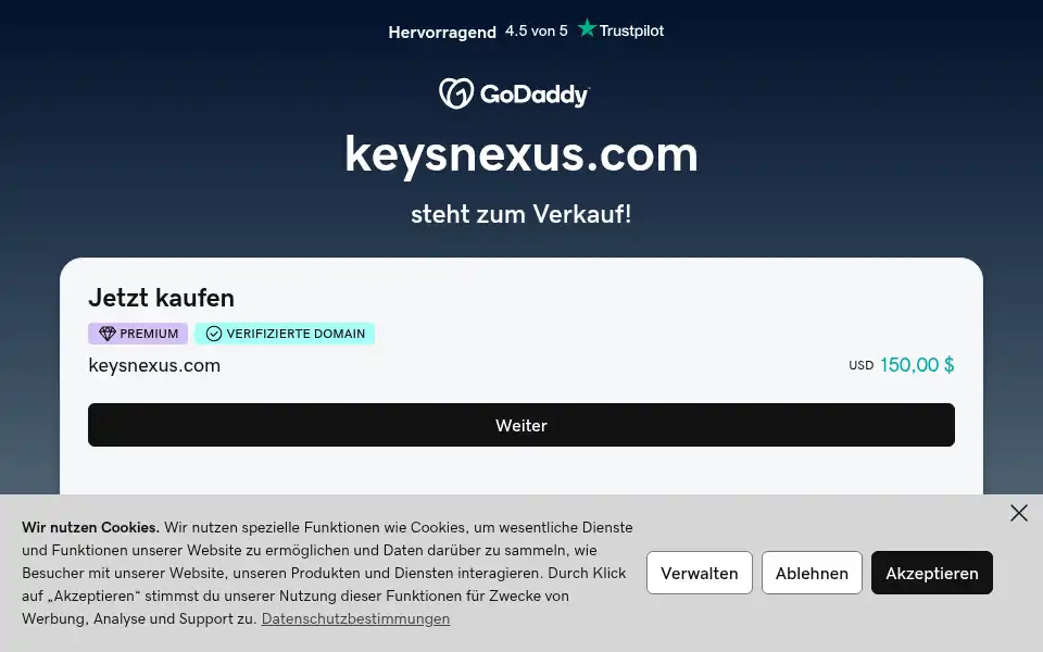 Screenshot of keysnexus.com