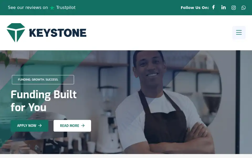 Screenshot of keystonefunding.co.uk