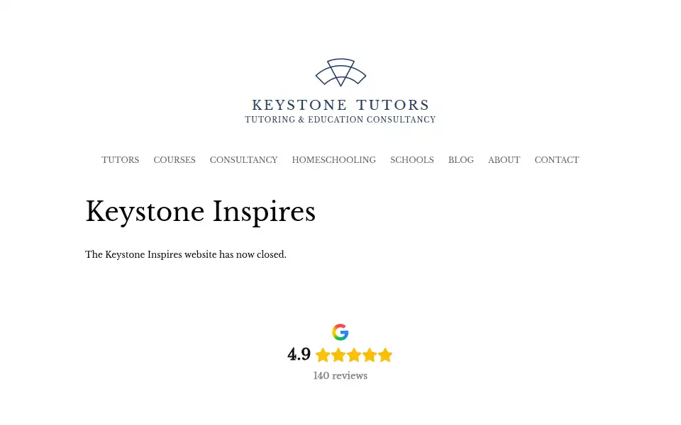 Screenshot of keystoneinspires.com