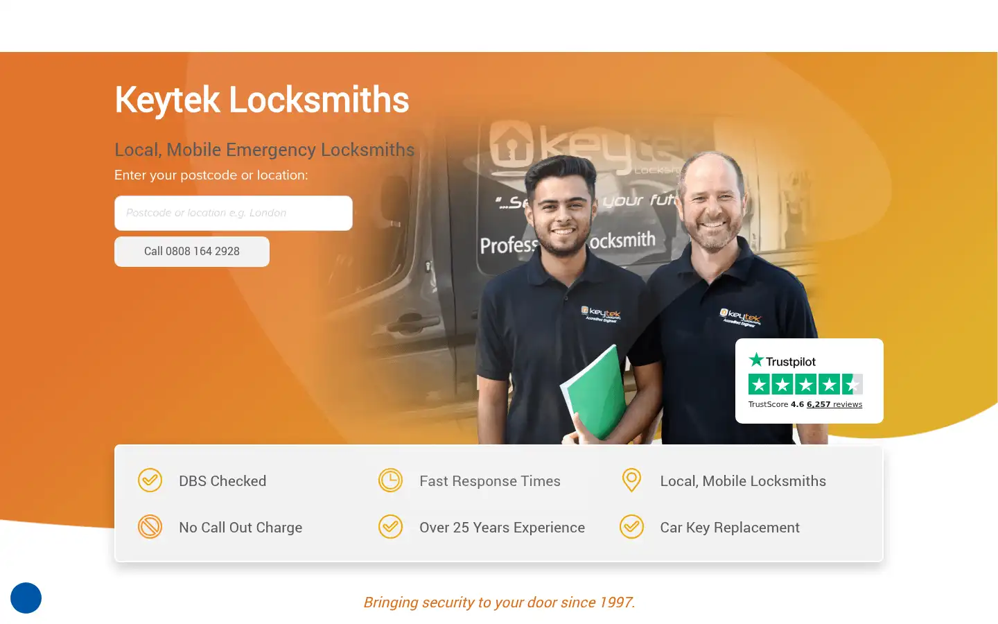 Screenshot of keytek.co.uk