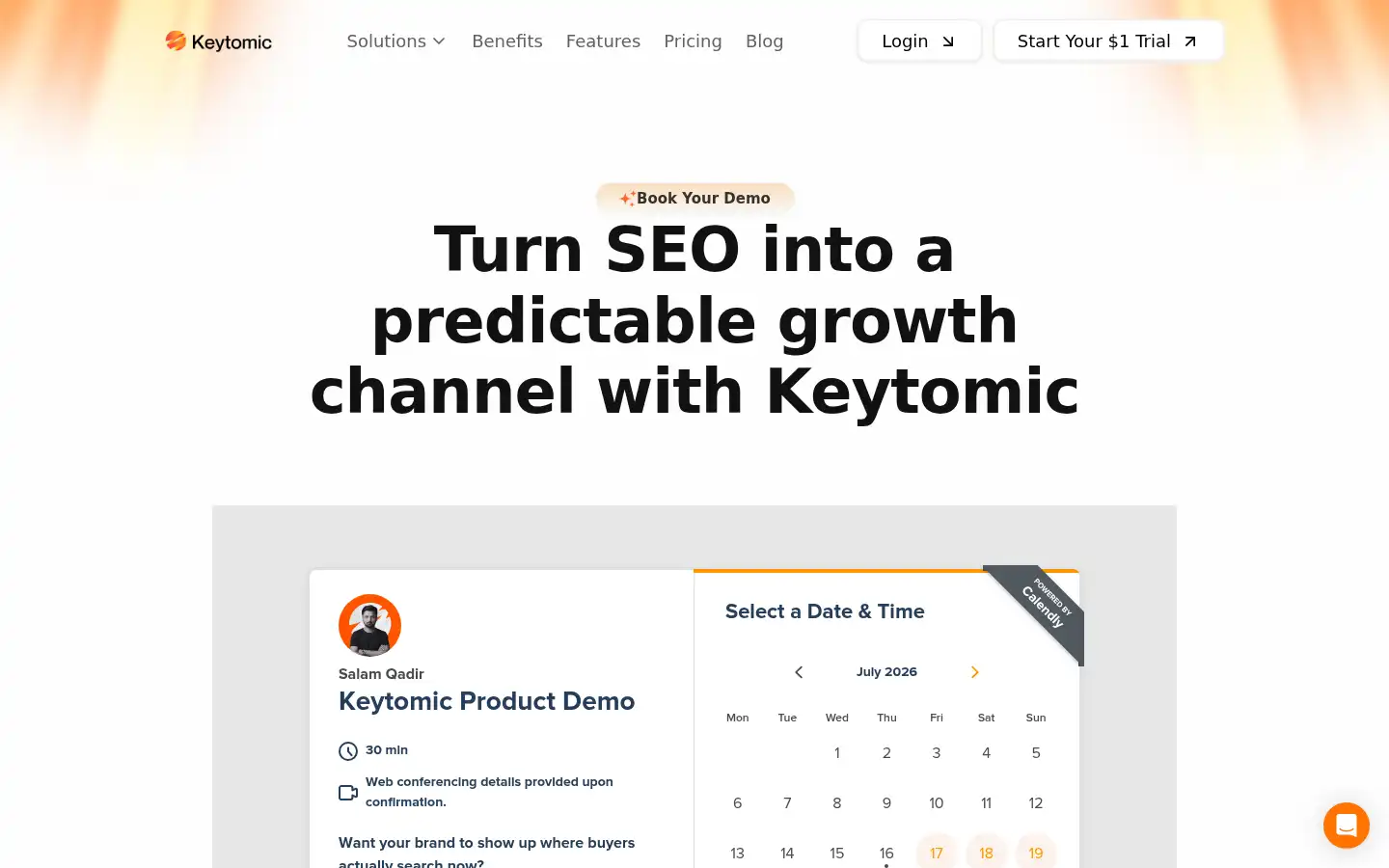 Screenshot of keytomic.com