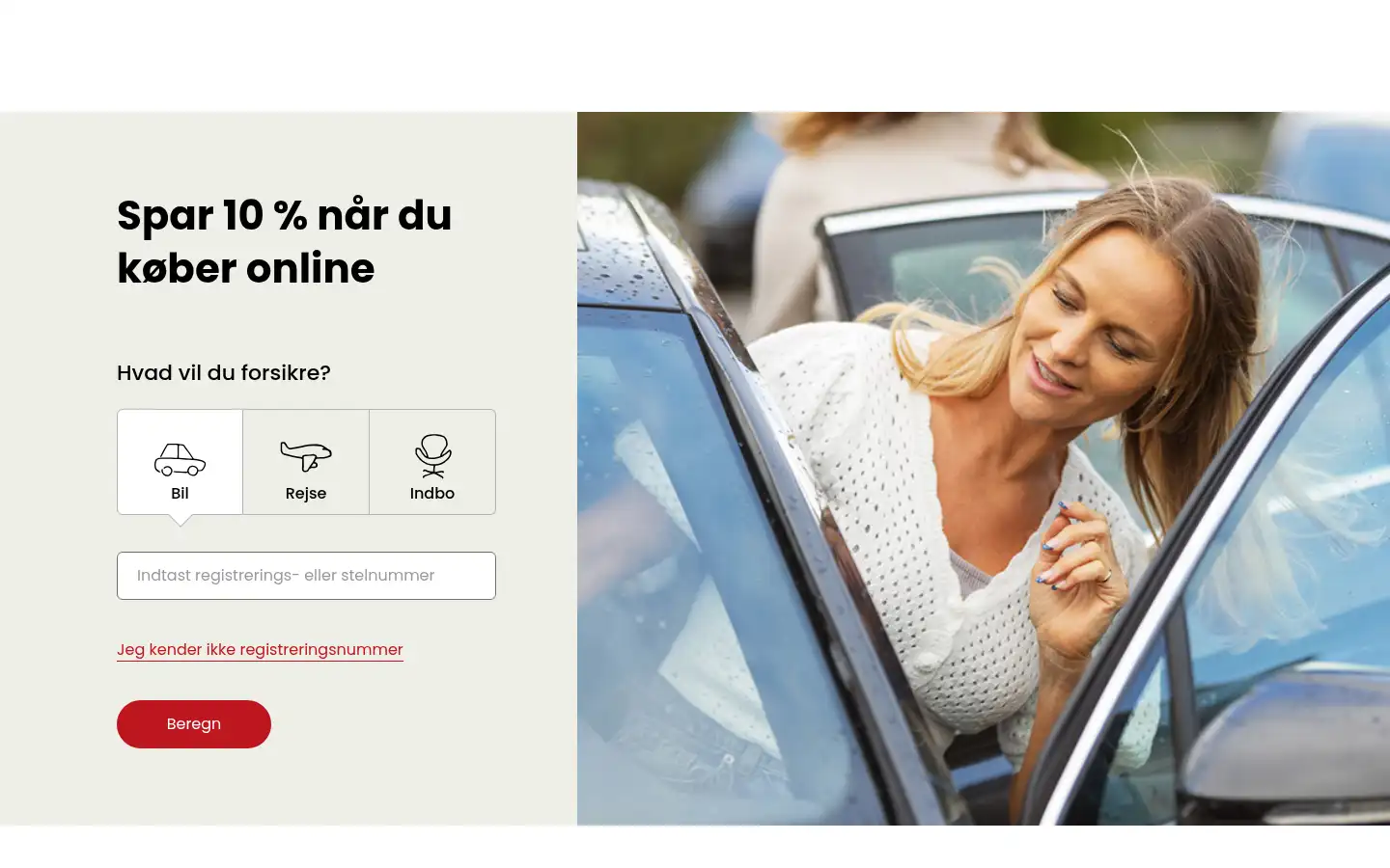 Screenshot of kfforsikring.dk