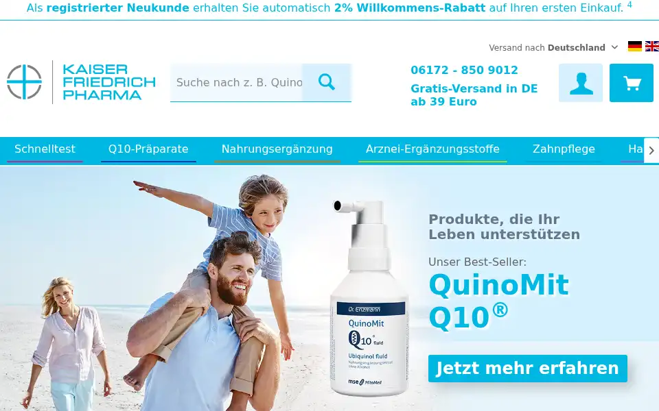 Screenshot of kfp-shop.de