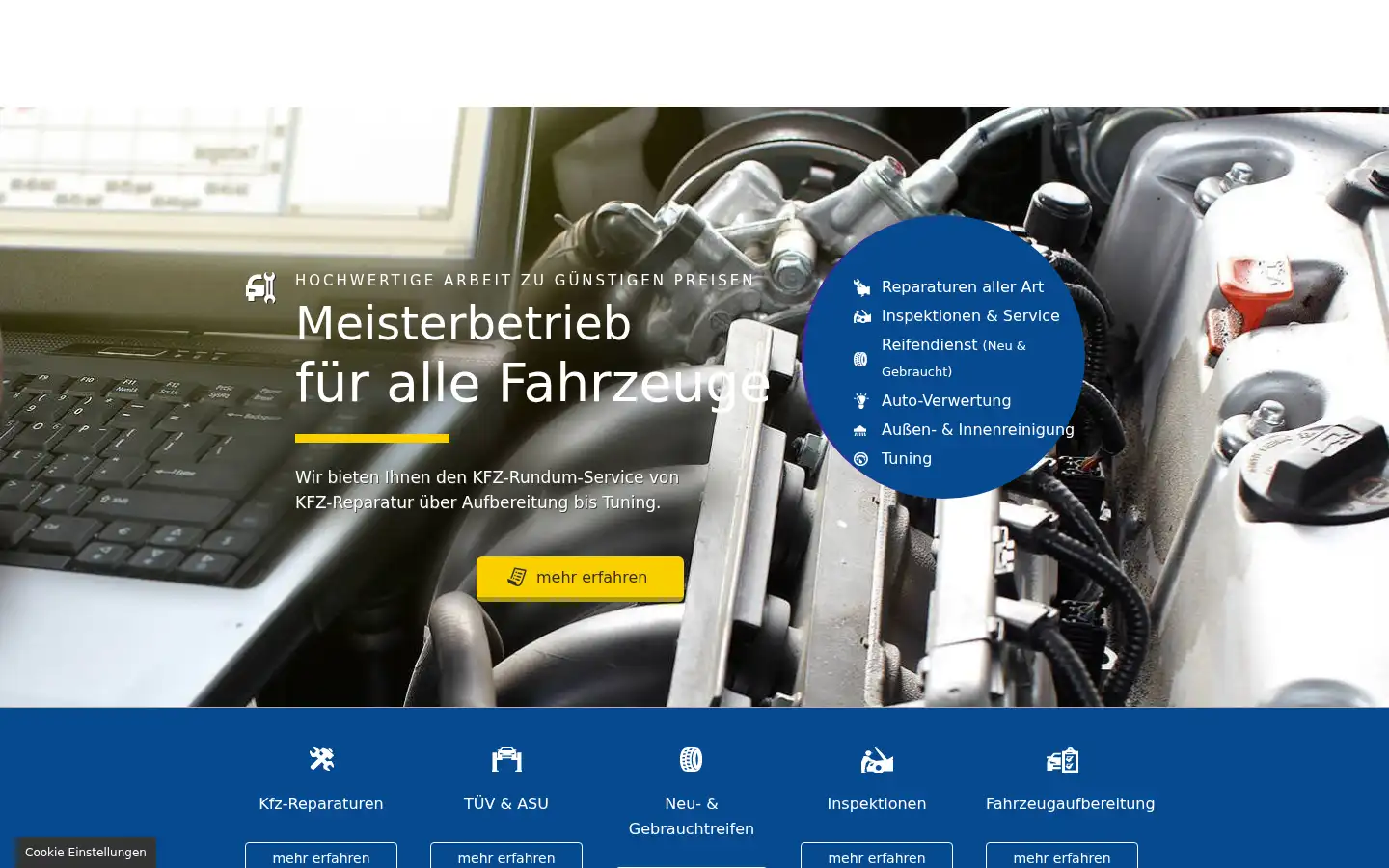 Screenshot of kfz-hageboeke.de