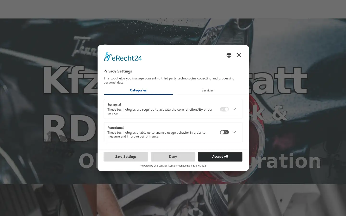Screenshot of kfz-technik-lack-dala.com